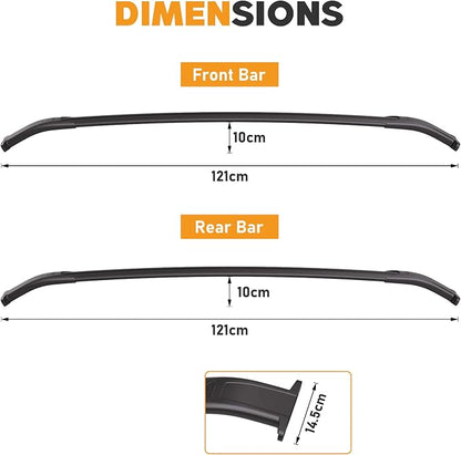 220lbs Heavy Duty Roof Rack Cross Bars Fit for Chevrolet Chevy Tahoe Suburban, GMC Yukon XL, Cadillac Escalade ESV 2015-2020 Aluminum Roof Rack Rail Crossbars Cargo Bars Rooftop