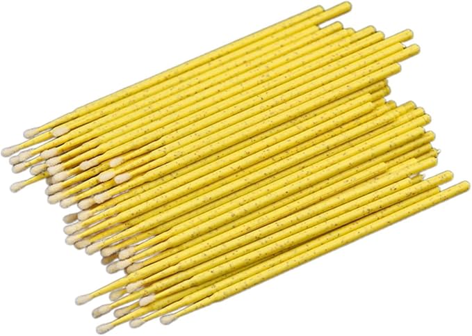 100Pcs Disposable Up Paint Micro Brush Applicator Sticks, Car Touch Up Paint Brush Tips, Detailing Car Products, Auto Exterior Care (Yellow)