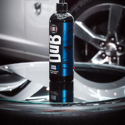Tire Shine Spray - 16oz Wet Look Gloss Tire Dressing, No Sling Formula, Quick-Dry, UV Protection, Long Lasting | DUB BOYZ Good Shine