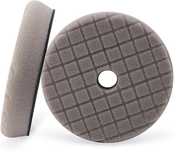 SPTA PRO Gray Ultra-Fine Finishing Foam Polishing Pads,1Pcs 3 Inch 80mm Backing Plate Compound Buffing Sponge Pads for Car Buffer Polisher Compounding, Polishing and Waxing-SF303