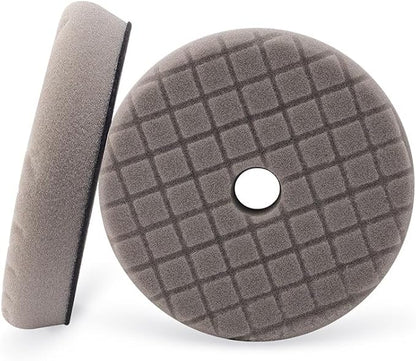 SPTA PRO Gray Ultra-Fine Finishing Foam Polishing Pads,1Pcs 3 Inch 80mm Backing Plate Compound Buffing Sponge Pads for Car Buffer Polisher Compounding, Polishing and Waxing-SF303