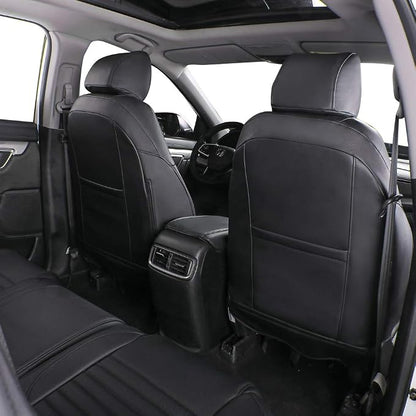 EKR CRV Car Seat Covers Custom Fit for Honda CRV 2012 2013 2014 (Not for LX) Leather Truck Seat Cover for SUV Full Set,Waterproof Car Seat Cushion, Faux Leather (Black)