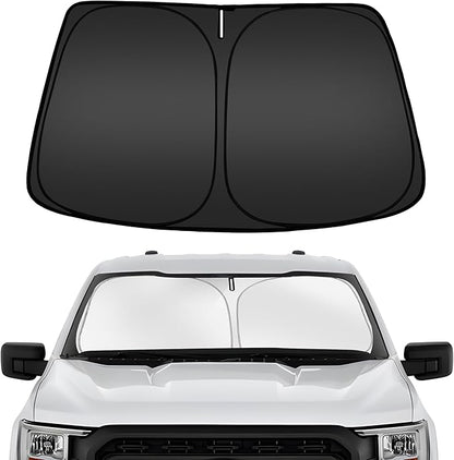 ARISMOTOR Windshield Sun Shade for Ford F-150 F150 2021-2025 2026, Custom Fit Foldable Front Window Sunshade Sun Visor Protector, Block UV Rays Keep Your Car Cooler