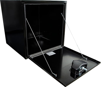 Buyers Products 1704303 Black Steel Underbody Truck Tool Box – 24 x 24 x 30 Inch - Truck Bed & Underbelly RV Storage Box, Locking T-Latch, Weather-Resistant, Heavy-Duty Flatbed Job Box, Made in USA