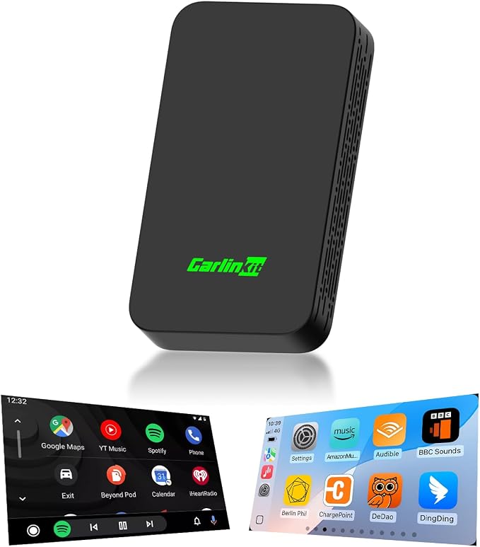 Carlinkit 5.0 Wireless CarPlay & Android Auto Adapter 2air, Plug & Play, No Lag, Stable Connection, Online Update, for Cars with OEM Wired CarPlay & Android Auto (2016-2026)