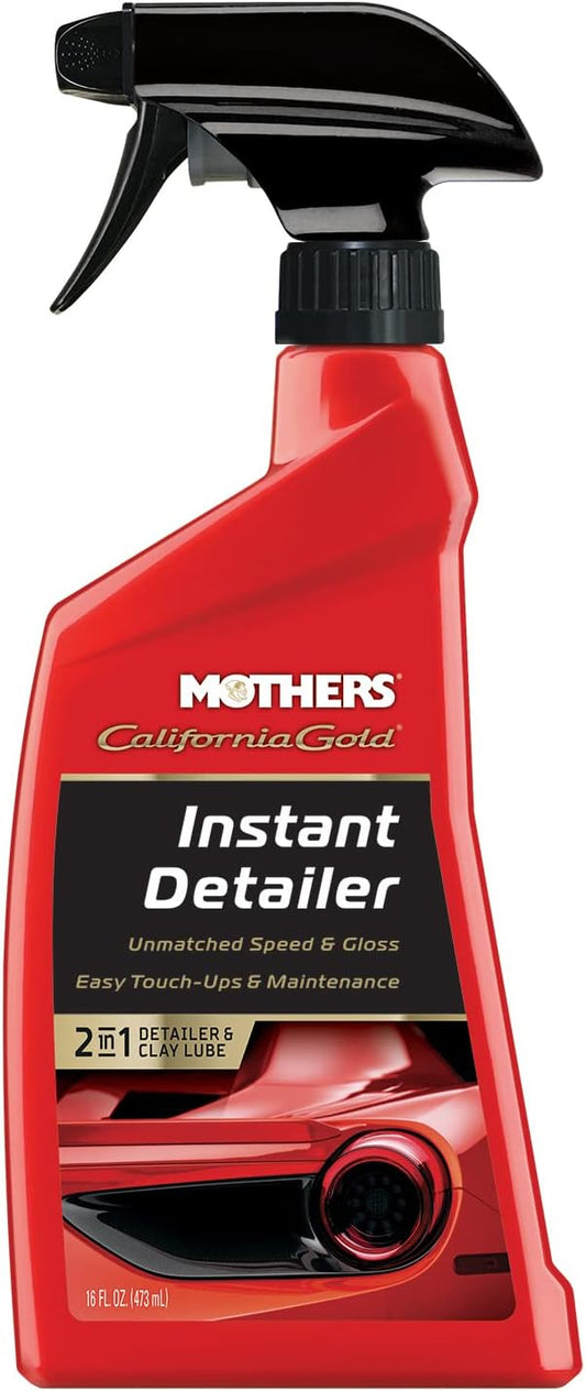 Mothers California Gold Instant Detailer, 16 oz. – Removes Smudges, Dust & Fingerprints, Boosts Gloss & Slickness, Lubrication for Clay Bars, Quick Touch-ups & Maintenance Between Washes (08216)
