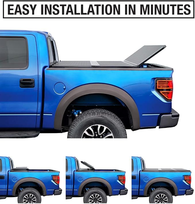 Tyger Auto T5 Tri-Fold Alloy Hardtop Truck Bed Tonneau Cover Compatible with 2005-2026 Nissan Frontier; 2009-2012 Suzuki Equator | 5' (59") Bed | TG-BC5N3028