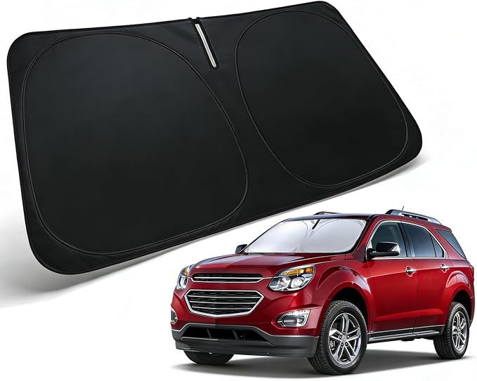 Windshield Sun Shade for 2010-2017 Chevy Equinox Accessories, Car Front Window Sun Visor & Heat Shield | 240T Sunshade Protection Blocks UV Rays Keep Your Car Cooler