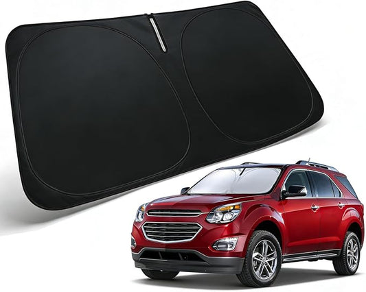 Windshield Sun Shade for 2010-2017 Chevy Equinox Accessories, Car Front Window Sun Visor & Heat Shield | 240T Sunshade Protection Blocks UV Rays Keep Your Car Cooler