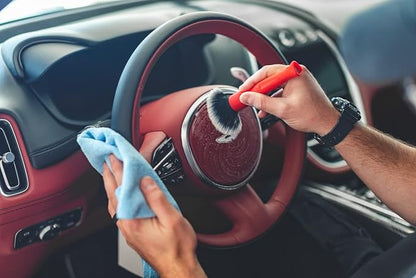Detail Factory - TriGrip Ultra-Soft Detailing Brush Set - Scratch-Free Cleaning for Exterior, Interior Panels, Emblems, Badges, Gauges, Infotainment Screen - Octane Riptide