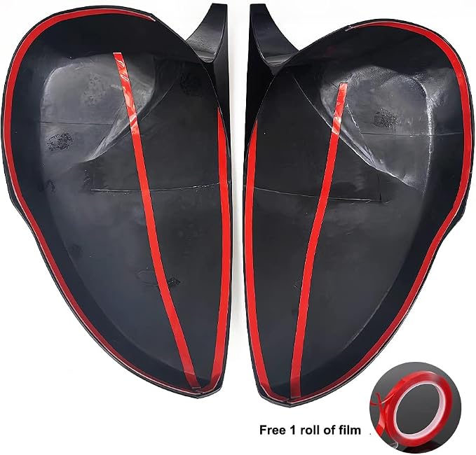 ABS Door Side Mirror Trim Cover Compatible with Honda Civic 11th 2022-2024 Mirror Bullhorn Style Side Mirror Protectors(Carbon Fiberk 2 PCS)