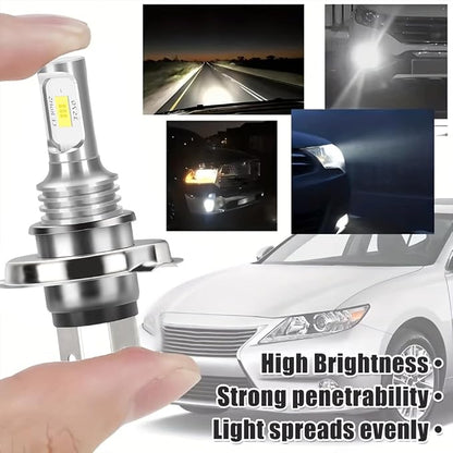 Upgraded 3570 CSP 6000K White LED Headlight Bulbs for Suzuki GSXR 600 750 1000 (2003-2005) - H4 High Beam and H7 Low Beam Plug and Play Combo Pack, 4-Pack
