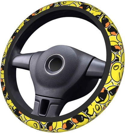 Duck Print Steering Wheel Cover Neoprene Car Steering Wheel Protector Covers Non Slip Universal 15 Inch for Men Women