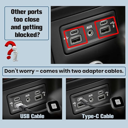 Mini 2-in-1 Wireless CarPlay & Android Auto Adapter for iOS 10+ & Android 11+, Plug & Play Dongle for USB/Type-C Port Converts Wired to Wireless, Fast Auto-Connect/Low Latency/Compact Design