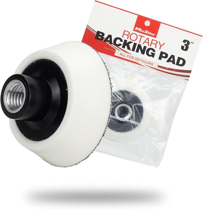 Maxshine 3” Universal Rotary Backing Pad – 75mm Hook & Loop Polishing Plate with 5/8” Thread – Professional Car Detailing Accessory for Sanding, Buffing, Polishing, Paint Correction & Glossy Finish