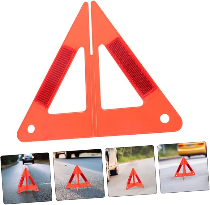 5pcs Car Warning Rack Emergency Safety Triangle Reflective Roadside Marker
