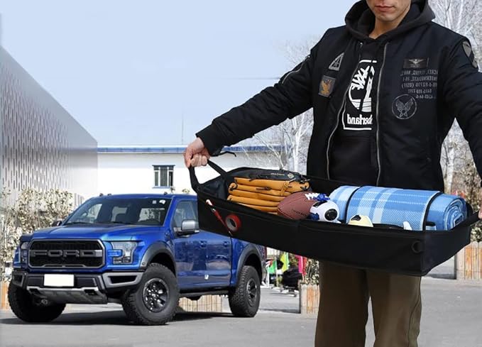 GEEDAR Under Seat Storage Truck Tool Box Organizer for Truck Underseat Storage Ford F150 F250 F350 Chevy Silverado Accessories (2 Compartment for the Bench Seat)