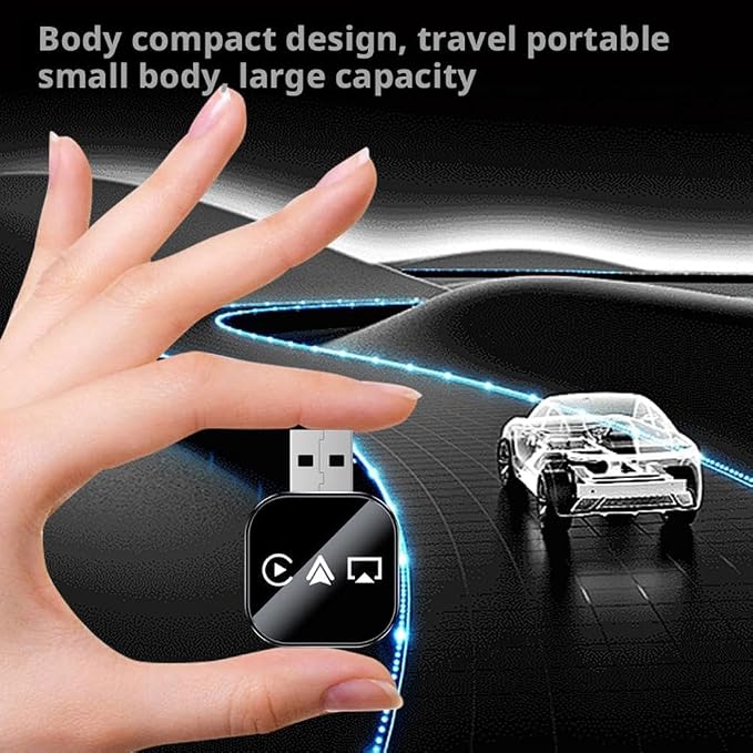 2026 Upgrade 3 in 1 Screen Mirroring for iOS Android Phone,Wired to Wireless Screen Mirroring Carplay Adapter for Car,Mirror Link Auto Adapter with 2.4/5Ghz WiFi & Bluetooth 5.0