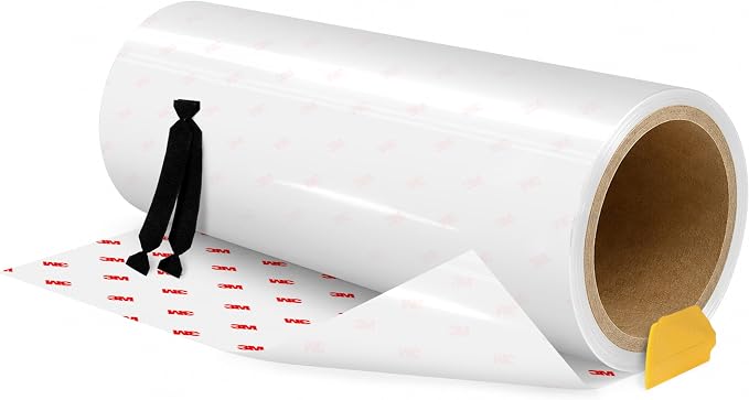 VViViD 3M Clear Paint Protection Vinyl Film 12 Inch Wide Choose Your Size Including Tools (12 Inch x 25 Inch (Incl. Detailer & 2X Black Felts))
