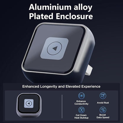 Wireless Carplay Adapter(2025 Upgrade), Plug and Play, Convert Wired to Wireless Bluetooth Carplay Adapter for iPhone - No Latency -Mini Size