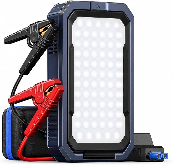 UTRAI Jump Starter with Air Compressor,8000A Portable Car Battery Jump Starter for All Gas/12L Diesel,150PSI Tire Inflator with Auto Shut-Off,160W DC Output, 2000LM Light,OBD2 Scanner