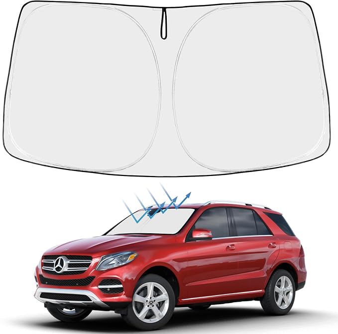 Proadsy 2026 Upgrade Front Windshield Sunshade Foldable Sun Shade Sun Visor Custom Fit 2016-2019 GLE-Class Accessories