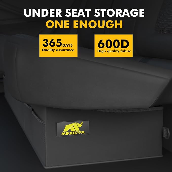 MIKKUPPA Truck Under Seat Storage - Replacement for 2015-2024 Ford F150 F250 F350, for 2 Compartments for Bench Seat Truck Tool Box Organizer Underseat Storage Bag