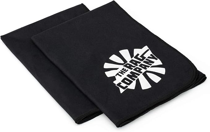 The Rag Company - "Fender Defender - Premium Microfiber Suede Cloth, Autobody & Paint Damage Protection, 250gsm, 24in x 36in, Black (2 Pack)
