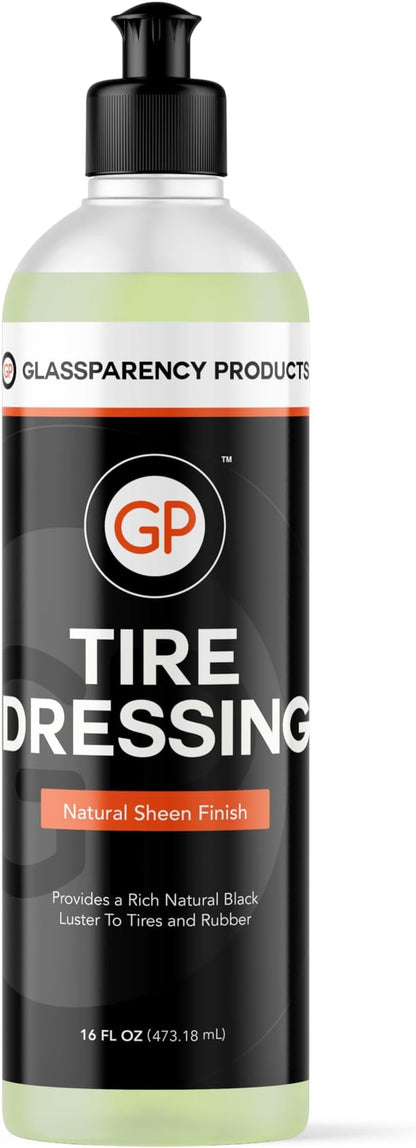 GlassParency Tire Dressing (16 oz.) | No Sling, Non-Greasy Tire Shine Spray | Rich Satin Coating for Rubber, Plastic, Vinyl
