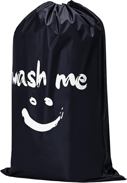 HOMEST XL Laundry Bag 28" x 40", Extra Large Dirty Clothes Organizer Holds 3-4 Loads, Machine Washable Drawstring Laundry Bag for Dorm, Camp, Laundromat, Family, Travel, Black