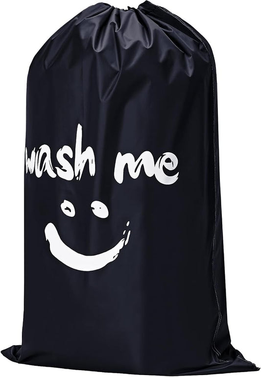 HOMEST XL Laundry Bag 28" x 40", Extra Large Dirty Clothes Organizer Holds 3-4 Loads, Machine Washable Drawstring Laundry Bag for Dorm, Camp, Laundromat, Family, Travel, Black