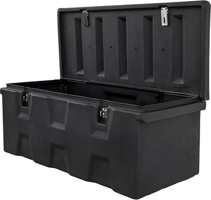 Buyers Products 1712240 Black Poly All-Purpose Storage Chest , 6.3 cu. ft, Made In The USA, Dent-Resistant Lockable Storage Box for Truck, Trailer, Dock, or Deck, High-Density Polyethylene