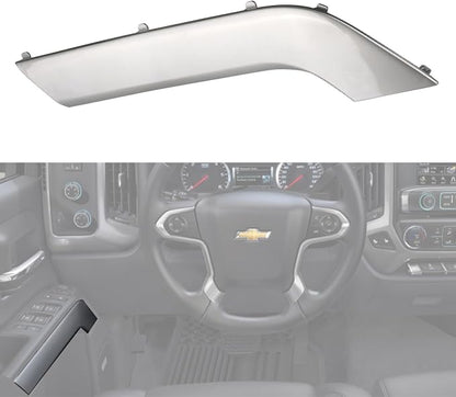 Door Armrest Cover Trim Front Left Driver Side Door Panel Arm Rest Bezel Synthesis Gray Compatible with 2014-2020 Chevrolet Chevy Silverado GMC Sierra Replaces 23291504
