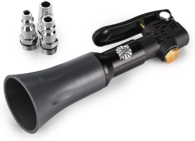 The Rag Company - Ultra Air Blaster Mini - Lift and Blast Dirt and Debris Away for Interior Detailing; Durable and Ergonomic Metal Design; Trigger Operated