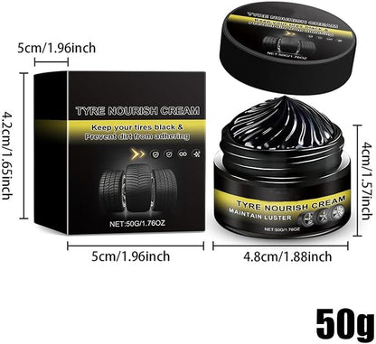 Quick Shine Tire Paste, 50g Long-Lasting Wax, Vehicle Wheel Polishing Paste with Durable Formula, Tire with Fast Application, Detailing Wax Protective Coating, Car Care Product for Exterior