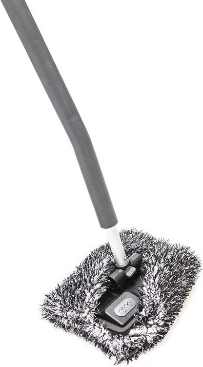 The Rag Company - Mitt on A Stick Pro+ | Clean Hard-to-Reach Roofs and Sides of Cars, Trucks, RVs, Semis & Trailers - Soft Microfiber Head and Extendable Foam Handle