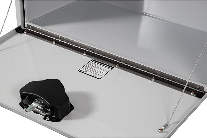 Buyers Products 1702400 Steel Underbody Truck Box, 18x 18x 24 Inch, Job Site Box, Lockable T-Handle Latch, Utility Tool Box, Heavy Duty Storage and Organizer, Made In The USA, White