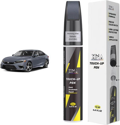 XNA Morning Mist Metallic(B-618M) for Honda Touch Up Paint, Car Scratch Remover for Nicks and Chips Repair, 2-In-1 Quick & Easy Fix Car Scratch Repair Kit with Exact Color-Matched