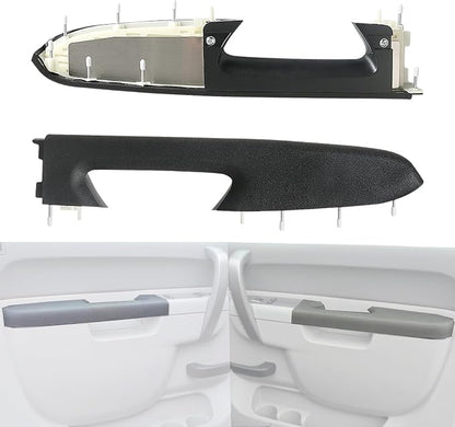 Upgraded Door Armrest Repair Kit Left Driver & Right Passenger Side Door Panel Handle Black Compatible with 2010-2014 Chevy Silverado GMC Sierra 1500 2500HD 3500HD Replaces 22818465 22818470
