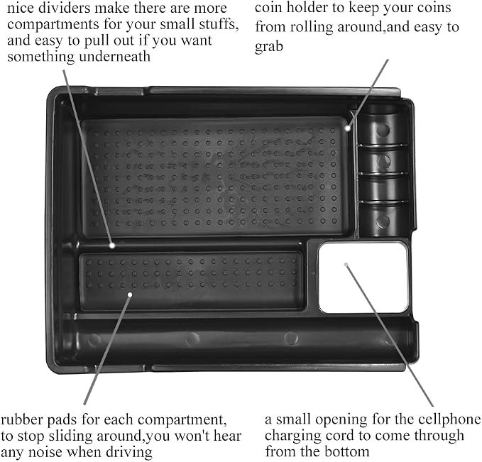 Center Console Organizer Storage Box Compatible with Nissan Rogue 2014-2020 Rogue Sport 2017-2022 Murano 2015-2024 ABS Insert Tray Organizer Glove Pallet