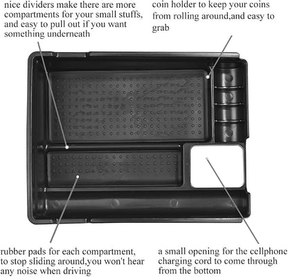 Center Console Organizer Storage Box Compatible with Nissan Rogue 2014-2020 Rogue Sport 2017-2022 Murano 2015-2024 ABS Insert Tray Organizer Glove Pallet