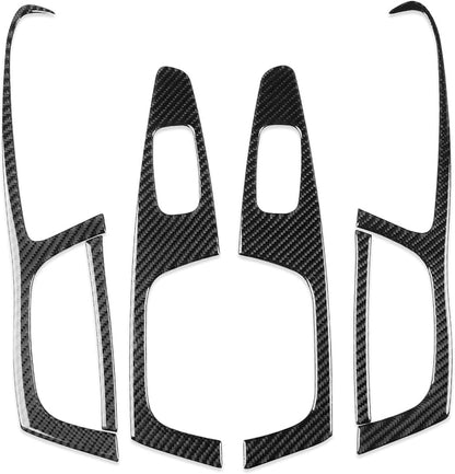 NVCNX Real Premium Carbon Fiber for Toyota 2nd Gen Tacoma Accessories 2005-2015 2006 2007 2008 2009 2010 2011 2012 2013 2014 Car Door Window Switch Cover Interior Trim Sticker Decal 6PCs - for 4-Door