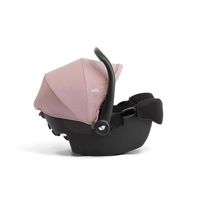 Joie Baby, Rue Lightweight Infant Car Seat & Anti-Rebound Base, Side-Impact Protection, 5-Point Harness, and UPF 50+ Canopy for Newborns and Infants (Blush)