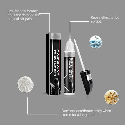 White Car Touch Up Paint Pen, Color Accurate Car Scratch Repair for Cars, 2-in-1 Auto Paint Scratch Remover, Fast Dry, Easy to Use, Long Lasting, Universal for Most Vehicles