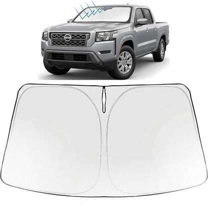 Proadsy Windshield Sun Shade for Nissan Frontier 2022-2026 Foldable Front Sunshade Protector Sun Visor Blocks UV Rays Keep Car Cooler Accessories
