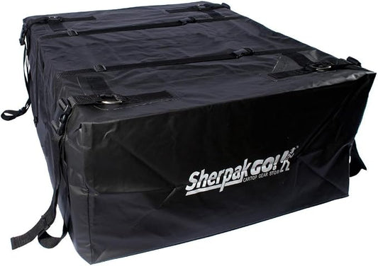 Seattle Sports Sherpak Go!15 Waterproof Cartop Storage Cargo Bag Carrier for Car Rooftop Black ,One Size