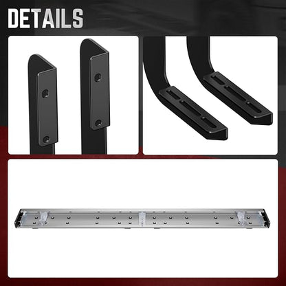 DNA Motoring 6.5" Flat Running Boards Side Step Nerf Rails Bars Compatible with 99-16 Ford F250SD F350SD F450SD Standard Cab, STEPB-U-F25099-T1-S
