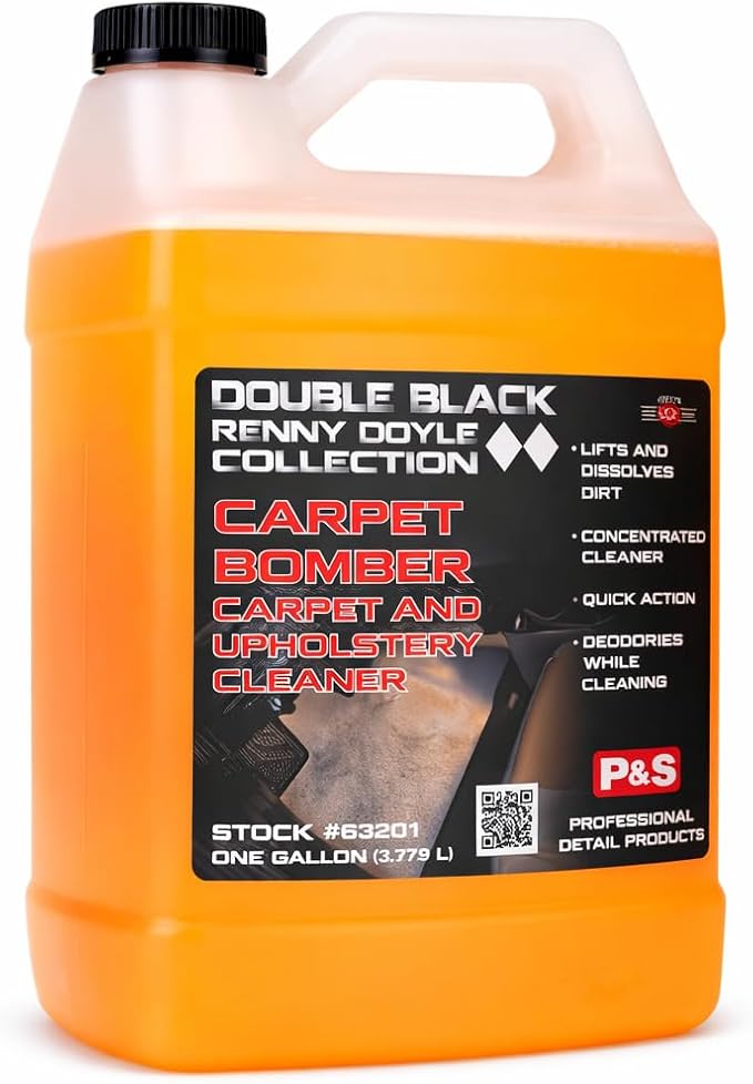 P & S PROFESSIONAL DETAIL PRODUCTS Carpet Bomber – Professional Upholstery Cleaner, Citrus-Based Formula, Removes Grease, Dirt & Odors, Highly Dilutable, Safe for Engines & Wheel Wells - 1 Gallon