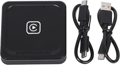 Dpofirs Adapter 2024 Upgrade, for Adapter Convert Wired to BT 5.0 Intelligent Voice Control for Android Auto Adapter (Black)