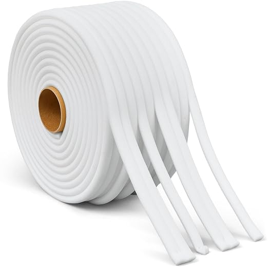 Pangda 1 Roll 1/2 Inch x 54 Yards Soft Edge Foam Masking Tape White Automotive Foam Making Tape for Sealing Car and Truck Door Jams Overspray Protection